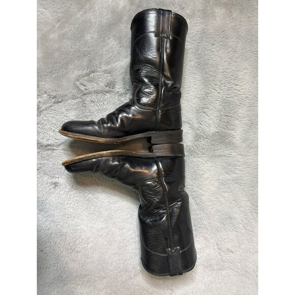 Justin Black Leather Cora Women's Cowboy Boots 6.5B L 3703 52751 0 - Picture 9 of 10